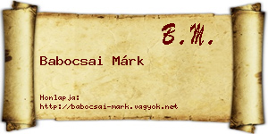 Babocsai Márk névjegykártya