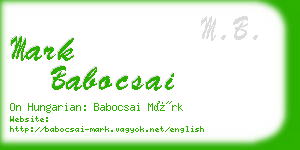 mark babocsai business card